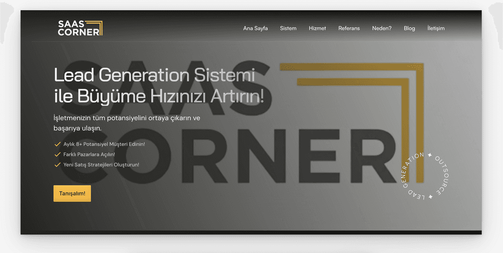 SAAS Corner website preview